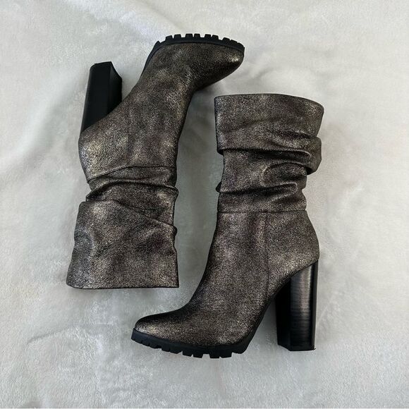 Katy Perry The Raina  Gunmetal Mid Calf Boot Size 9 - Picture 4 of 15